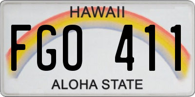 HI license plate FGO411