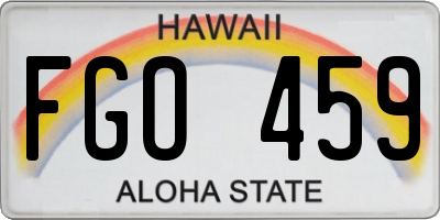 HI license plate FGO459