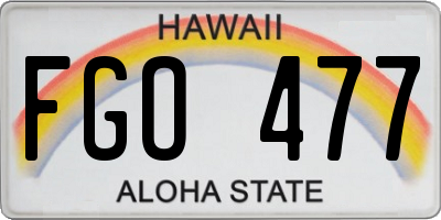 HI license plate FGO477