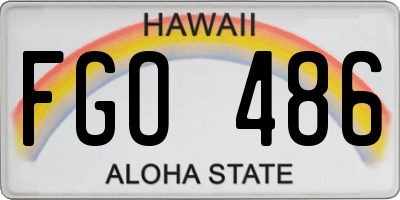 HI license plate FGO486
