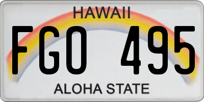 HI license plate FGO495