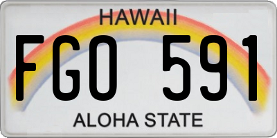 HI license plate FGO591