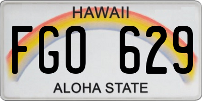 HI license plate FGO629