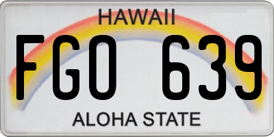HI license plate FGO639