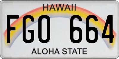 HI license plate FGO664