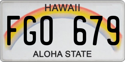 HI license plate FGO679