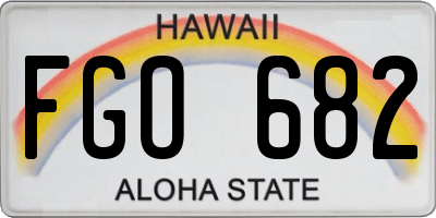 HI license plate FGO682