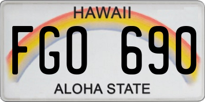 HI license plate FGO690