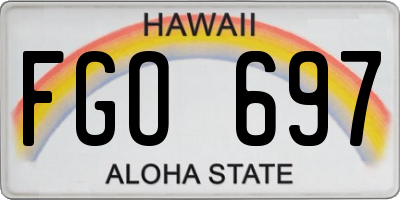 HI license plate FGO697