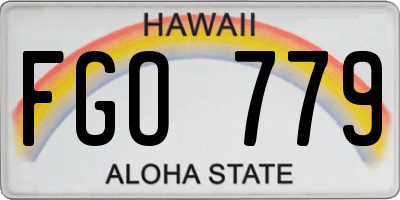HI license plate FGO779