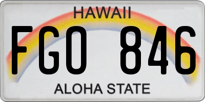 HI license plate FGO846