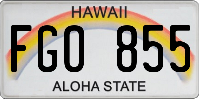 HI license plate FGO855