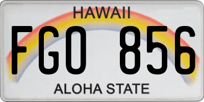 HI license plate FGO856