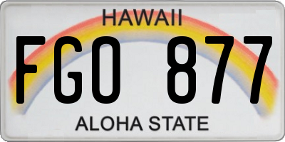 HI license plate FGO877