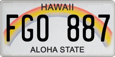 HI license plate FGO887