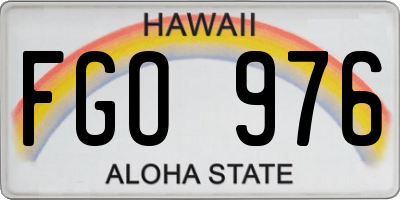 HI license plate FGO976