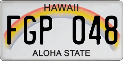 HI license plate FGP048