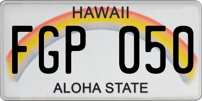 HI license plate FGP050