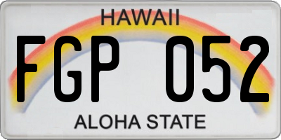 HI license plate FGP052