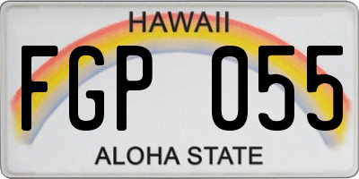 HI license plate FGP055