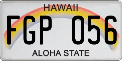 HI license plate FGP056