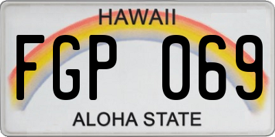 HI license plate FGP069