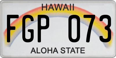 HI license plate FGP073