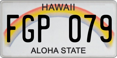 HI license plate FGP079