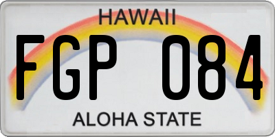 HI license plate FGP084