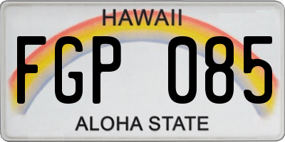 HI license plate FGP085