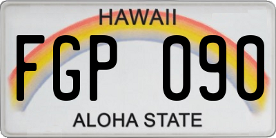 HI license plate FGP090