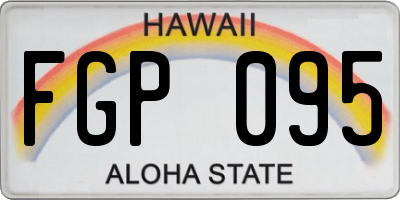 HI license plate FGP095