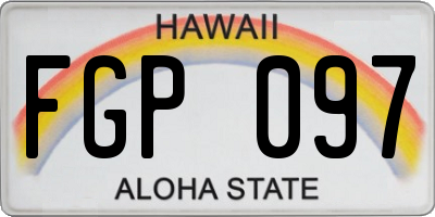 HI license plate FGP097