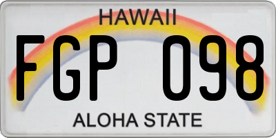 HI license plate FGP098