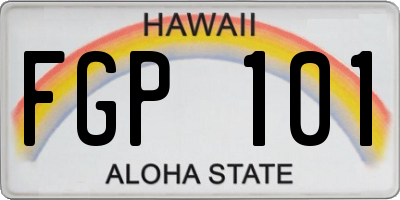HI license plate FGP101