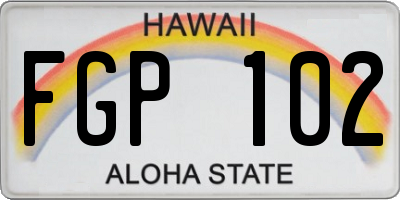 HI license plate FGP102