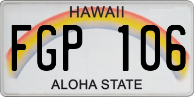HI license plate FGP106