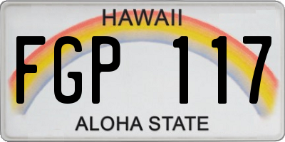 HI license plate FGP117