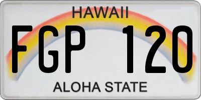 HI license plate FGP120