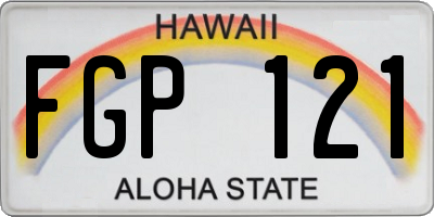 HI license plate FGP121