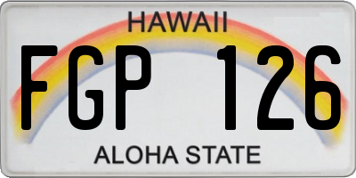 HI license plate FGP126