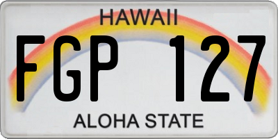HI license plate FGP127