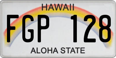 HI license plate FGP128