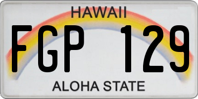 HI license plate FGP129