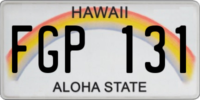 HI license plate FGP131