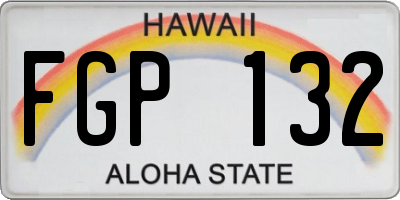 HI license plate FGP132