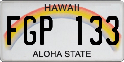 HI license plate FGP133