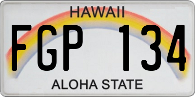 HI license plate FGP134