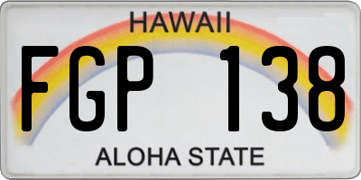HI license plate FGP138