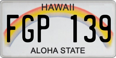 HI license plate FGP139